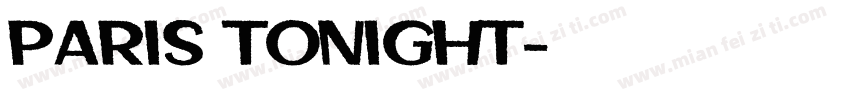Paris Tonight字体转换